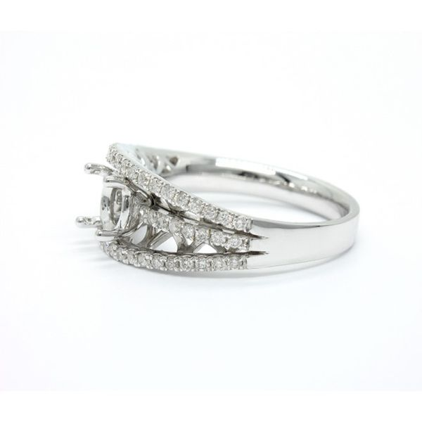 18K White Gold Diamond Engagement Ring Image 2 Arezzo Jewelers Elmwood Park, IL