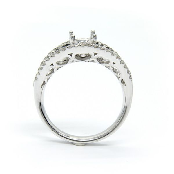 18K White Gold Diamond Engagement Ring Image 3 Arezzo Jewelers Elmwood Park, IL