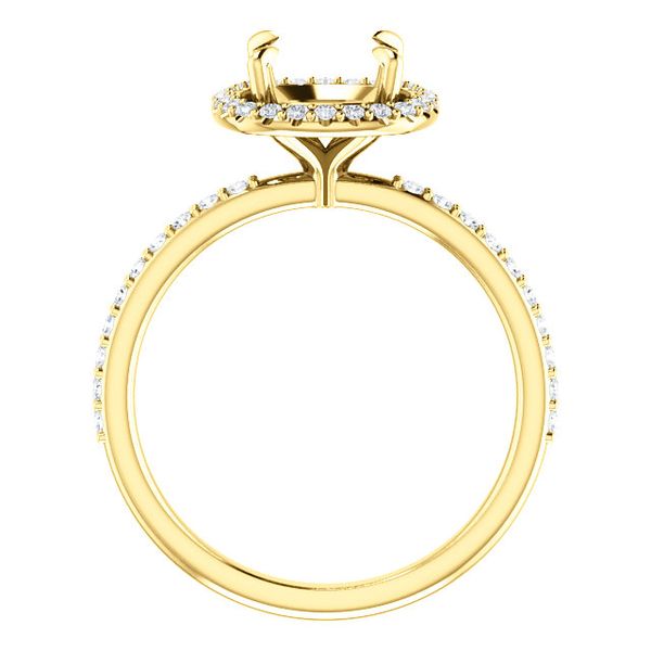 14k Yellow Gold Halo Engagement Ring Image 2 Arezzo Jewelers Elmwood Park, IL