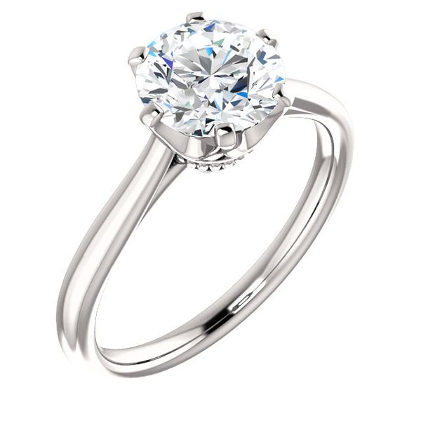 14k White Gold Solitaire Engagement Ring Arezzo Jewelers Elmwood Park, IL