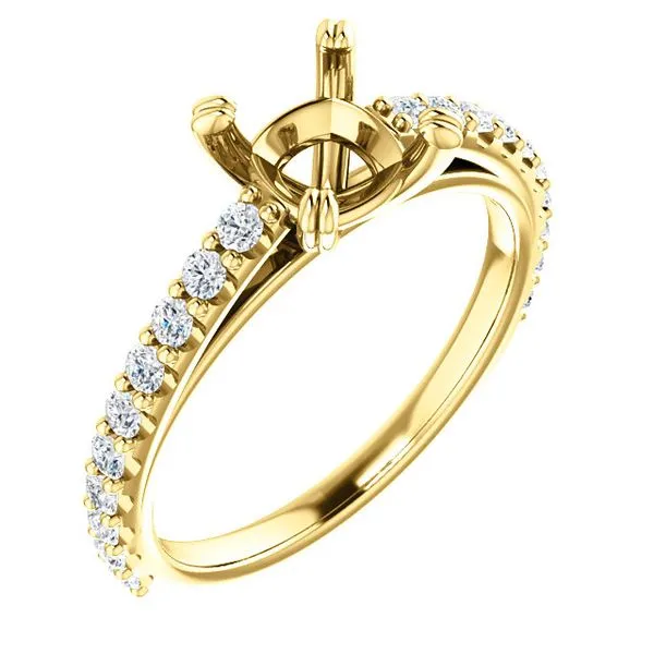 14k Yellow Gold Diamond Engagement Ring Arezzo Jewelers Elmwood, IL