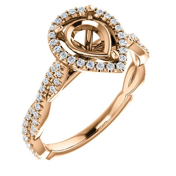 14K Rose Pear Engagement Ring Arezzo Jewelers Elmwood Park, IL