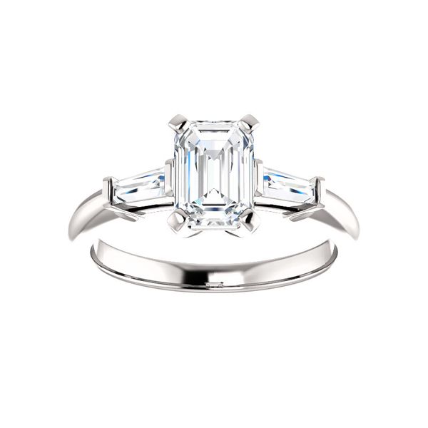 Baguette Accented Engagement Ring Arezzo Jewelers Elmwood Park, IL