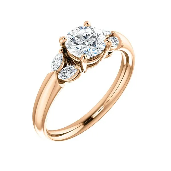Marquise Shape Accented Engagement Ring Image 3 Arezzo Jewelers Elmwood, IL