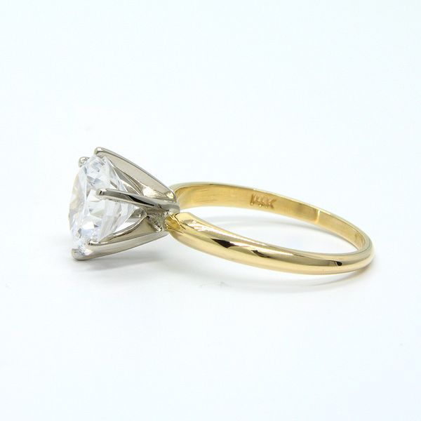 14k Two Tone Classic Solitaire Engagement Ring Mounting Image 2 Arezzo Jewelers Elmwood Park, IL