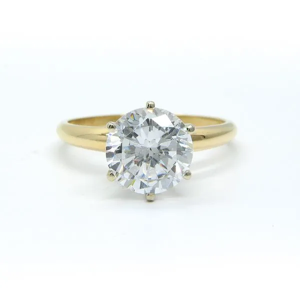 14k Two Tone Classic Solitaire Engagement Ring Mounting Arezzo Jewelers Elmwood Park, IL