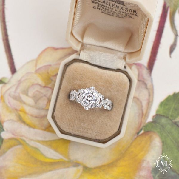Floral Design Diamond Engagement Ring 0.38 Ctw. Image 4 Arezzo Jewelers Elmwood Park, IL