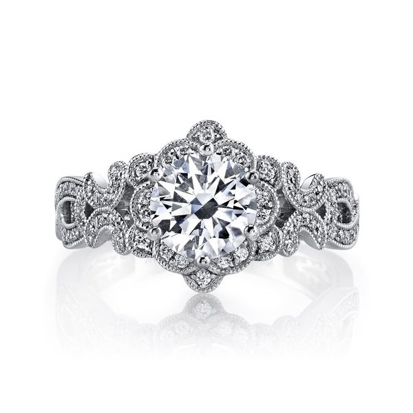 Floral Design Diamond Engagement Ring 0.38 Ctw. Arezzo Jewelers Elmwood Park, IL
