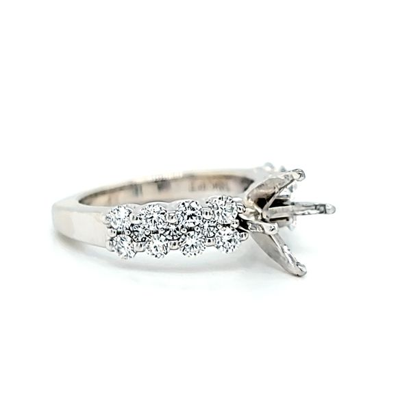 18k White Gold Diamond Engagement Ring Mounting Image 2 Arezzo Jewelers Elmwood Park, IL