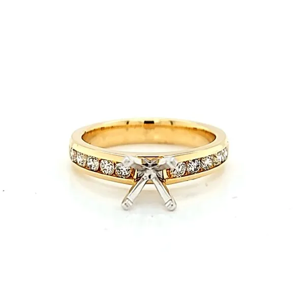 14k Yellow Gold Channel Set Diamond Engagement Ring Mounting Image 2 Arezzo Jewelers Elmwood Park, IL