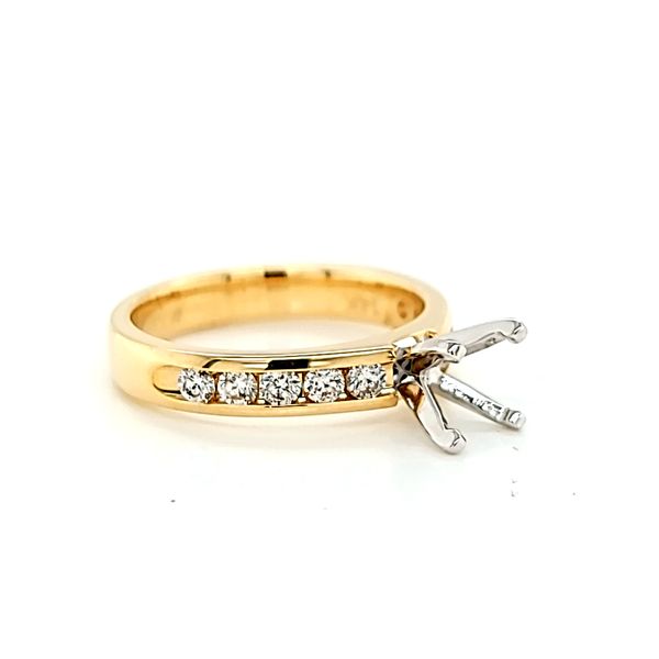 14k Yellow Gold Channel Set Diamond Engagement Ring Mounting Image 3 Arezzo Jewelers Elmwood Park, IL