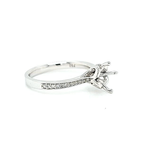 18k White Gold Diamond Engagement Ring Mounting Image 2 Arezzo Jewelers Elmwood Park, IL