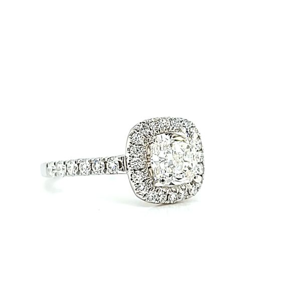 Cushion Cut Diamond Halo Engagement Ring, 1.50ct H SI1 Image 2 Arezzo Jewelers Elmwood Park, IL