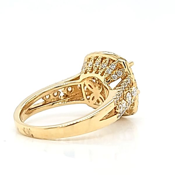 14k Yellow Gold Double Halo Diamond Engagement Ring Mounting Image 5 Arezzo Jewelers Elmwood Park, IL