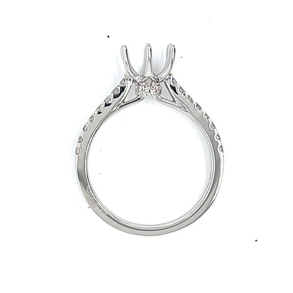 14k White Gold Six-Prong Diamond Engagement Ring Mount Image 3 Arezzo Jewelers Elmwood Park, IL