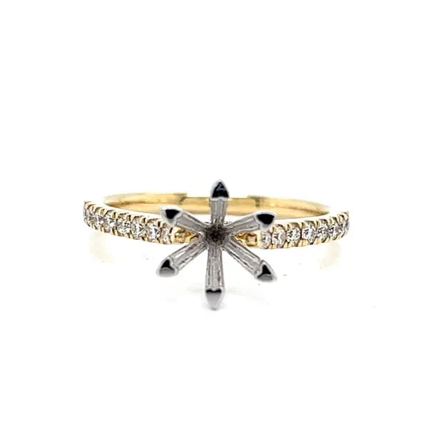 14k Yellow Gold Diamond Engagement Ring Mounting Arezzo Jewelers Elmwood Park, IL