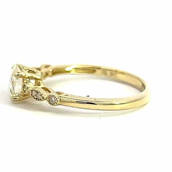 14k Yellow Gold Art Deco Engagement Ring Mounting Image 3 Arezzo Jewelers Elmwood Park, IL