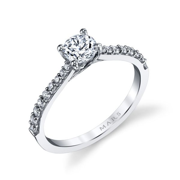 14k White Gold Diamond Engagemnt Ring Mounting Image 3 Arezzo Jewelers Elmwood Park, IL