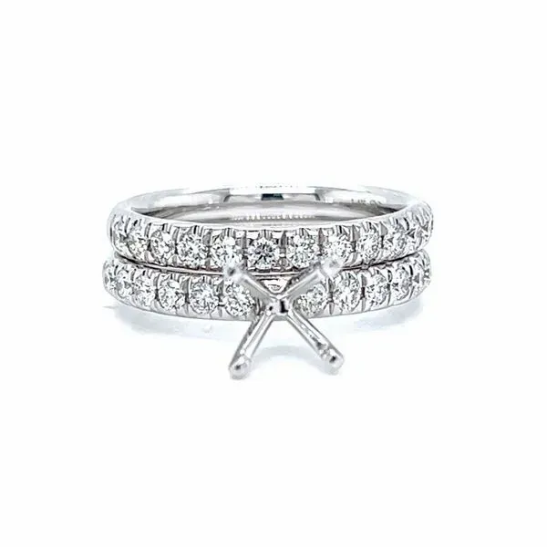 14k White Gold Diamond Bridal Set Image 2 Arezzo Jewelers Elmwood Park, IL