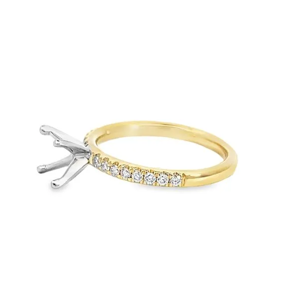 14k Yellow Gold Engagement Ring Mounting Image 2 Arezzo Jewelers Elmwood Park, IL