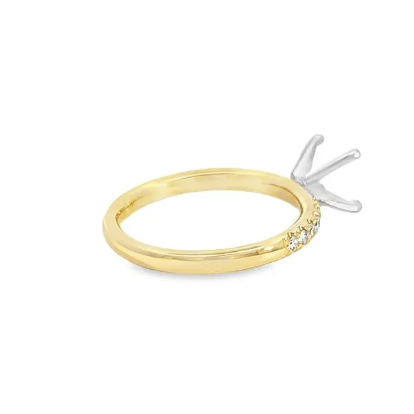 14k Yellow Gold Engagement Ring Mounting Image 3 Arezzo Jewelers Elmwood Park, IL