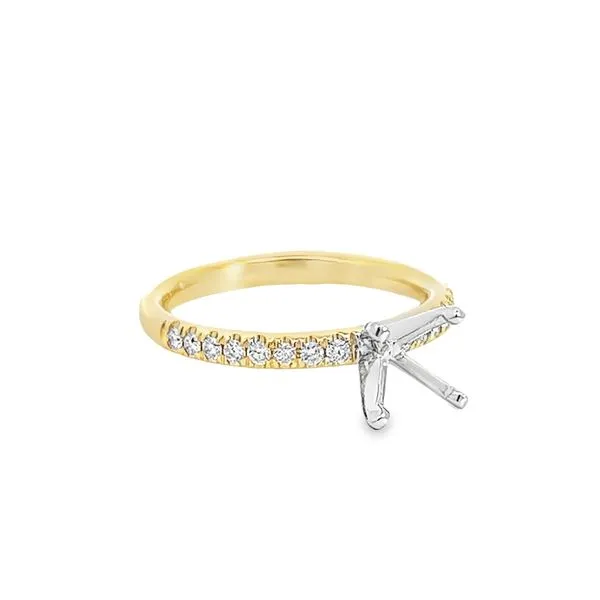 14k Yellow Gold Engagement Ring Mounting Arezzo Jewelers Elmwood Park, IL