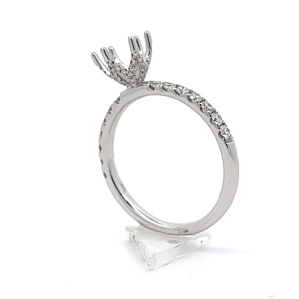 14k White Gold Diamond Engagement Ring Mounting Image 2 Arezzo Jewelers Elmwood Park, IL