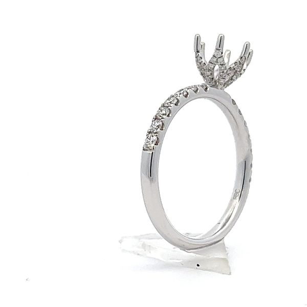 14k White Gold Diamond Engagement Ring Mounting Image 3 Arezzo Jewelers Elmwood Park, IL