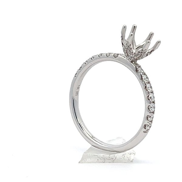 14k White Gold Diamond Engagement Ring Mounting Image 4 Arezzo Jewelers Elmwood Park, IL