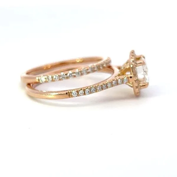 14k Rosé Gold Diamond Bridal Set Image 2 Arezzo Jewelers Elmwood Park, IL