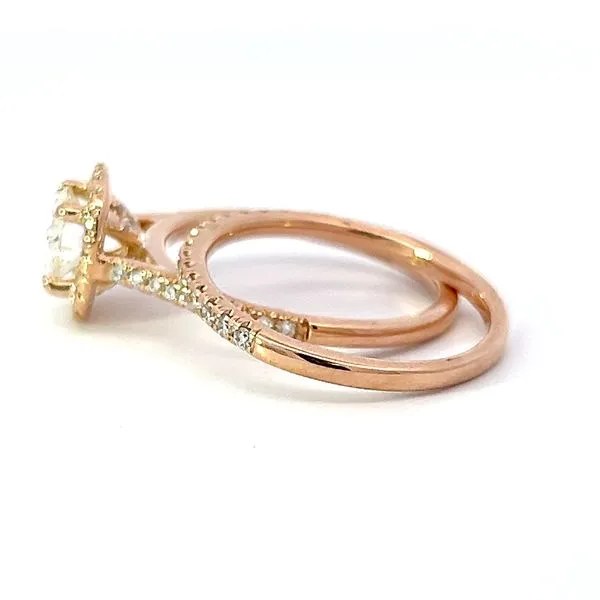 14k Rosé Gold Diamond Bridal Set Image 4 Arezzo Jewelers Elmwood Park, IL