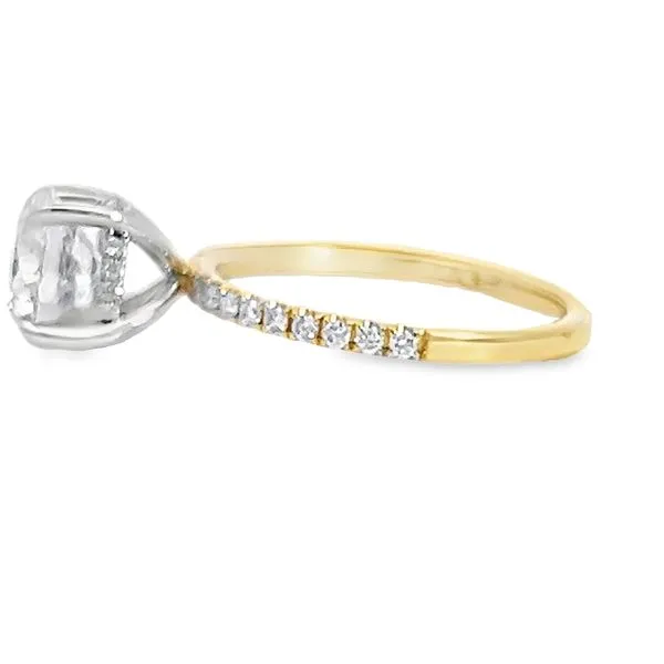 14k Yellow Gold and Platinum Engagement Ring Mounting Image 2 Arezzo Jewelers Elmwood Park, IL