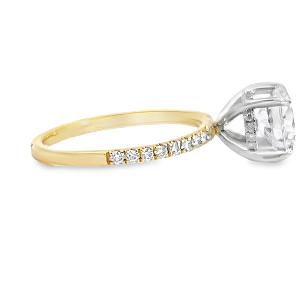14k Yellow Gold and Platinum Engagement Ring Mounting Image 3 Arezzo Jewelers Elmwood Park, IL