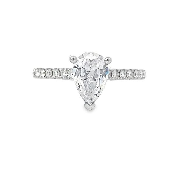 14k White Gold Diamond Engagement Ring Mounting Arezzo Jewelers Elmwood Park, IL