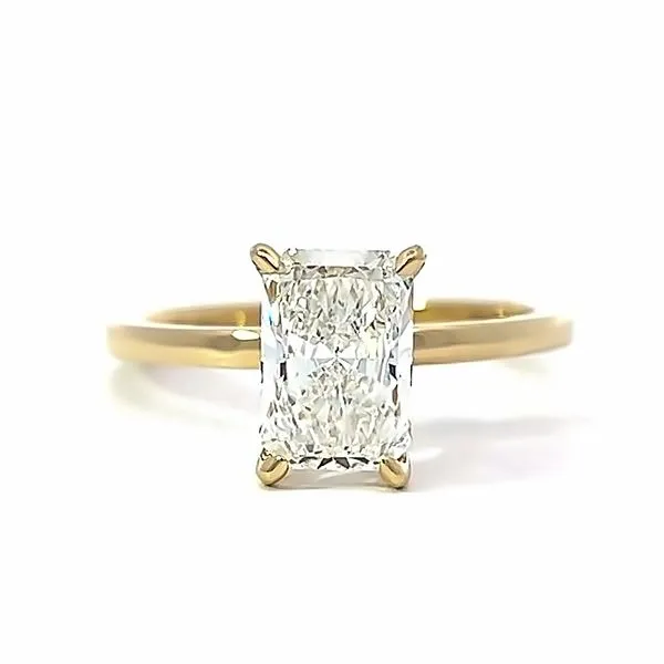 14K Yellow Gold Radiant Cut Lab Grown Diamond Engagement Ring Arezzo Jewelers Elmwood Park, IL