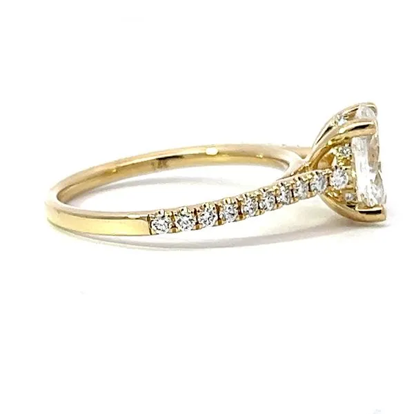 14 Karat Yellow Gold Hidden Halo Diamond Engagement Ring Mounting Image 5 Arezzo Jewelers Elmwood Park, IL