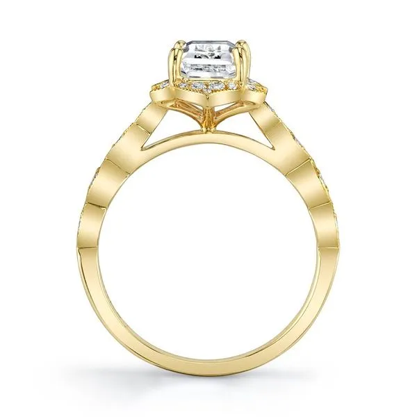 Vintage Halo Diamond Engagement Ring Mounting Image 3 Arezzo Jewelers Elmwood Park, IL