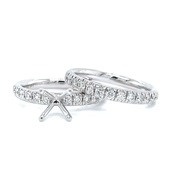 14k White Gold Diamond Bridal Set Arezzo Jewelers Elmwood Park, IL