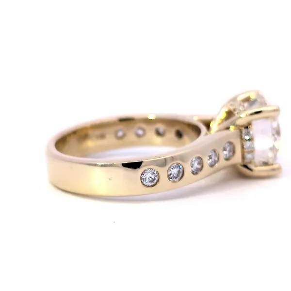 14 Karat Yellow Gold Hidden Halo Diamond Engagement Ring Mounting Image 2 Arezzo Jewelers Elmwood Park, IL