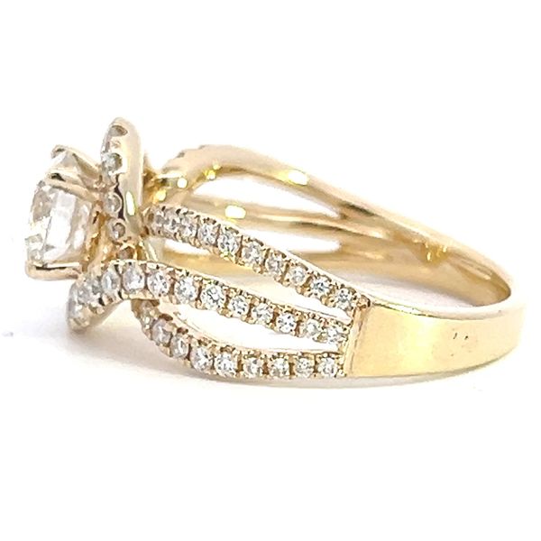 14 Karat Yellow Gold Diamond Engagement Ring Image 2 Arezzo Jewelers Elmwood Park, IL