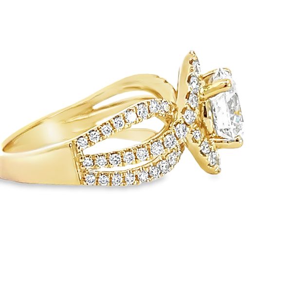3/4cttw Designer Accented Diamond Engagment Ring Mounting Image 3 Arezzo Jewelers Elmwood Park, IL
