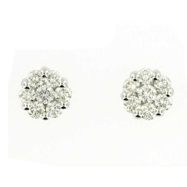 .72ct Diamond Floral Stud Earrings Arezzo Jewelers Elmwood Park, IL