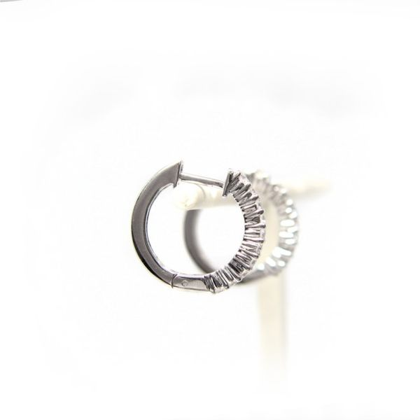 Diamond Hoop Earrings Image 2 Arezzo Jewelers Elmwood Park, IL