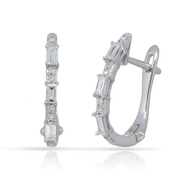 White Gold Small Diamond Huggie Earrings - .25cts Arezzo Jewelers Elmwood Park, IL