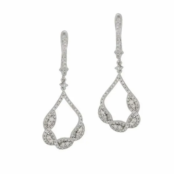 White Gold Diamond Drop Earrings - .61cts Arezzo Jewelers Elmwood Park, IL