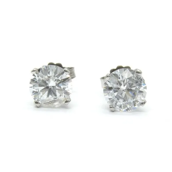 2.13cts Round Lab Grown Diamond Stud Earrings - D/E - I1 Arezzo Jewelers Elmwood Park, IL