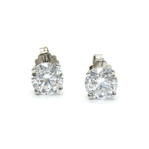 2.04cts Round Lab Grown Diamond Stud Earrings - D/E - I1 Arezzo Jewelers Elmwood Park, IL