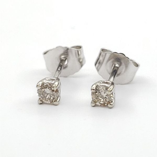 White Gold Diamond Stud Earrings, .17cts Arezzo Jewelers Elmwood Park, IL
