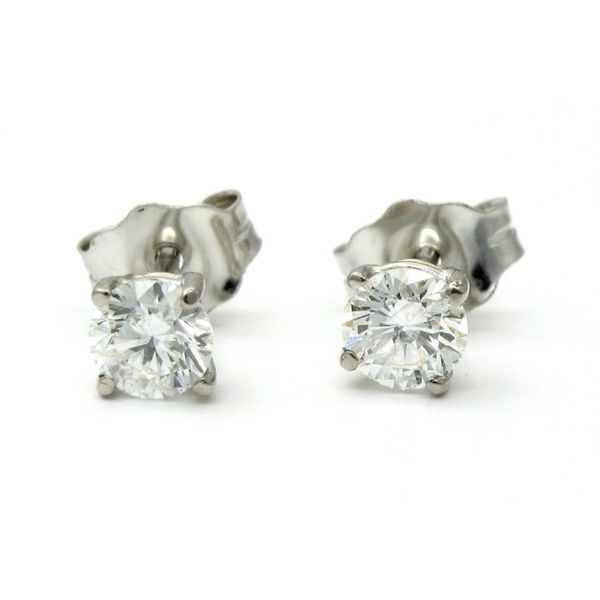 White Gold Diamond Stud Earrings, .36cts Arezzo Jewelers Elmwood Park, IL