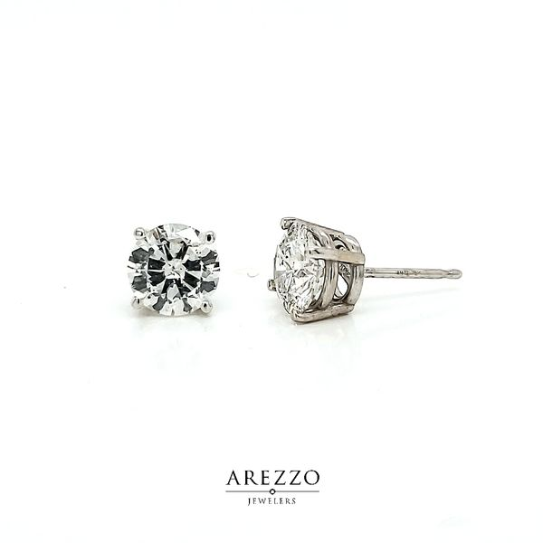 2.02ct Round Diamond Stud Earrings Image 3 Arezzo Jewelers Elmwood Park, IL